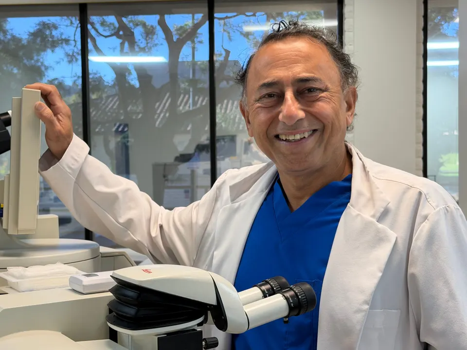 Rajesh Khanna, MD in an exam room at the Westlake Village office