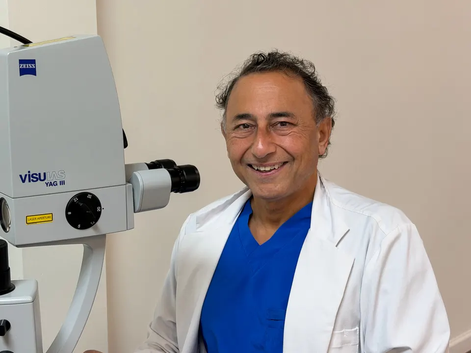 Rajesh Khanna, MD in an exam room at the Westlake Village office
